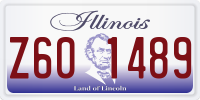 IL license plate Z601489