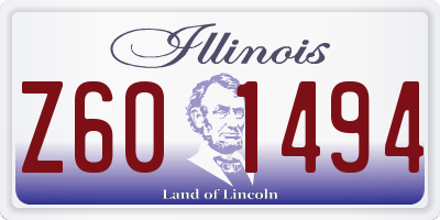 IL license plate Z601494