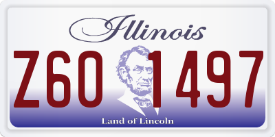 IL license plate Z601497