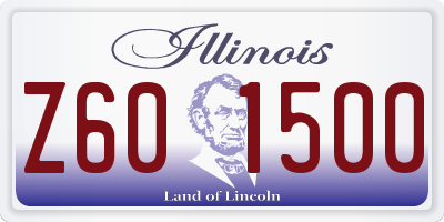 IL license plate Z601500