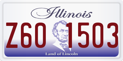IL license plate Z601503