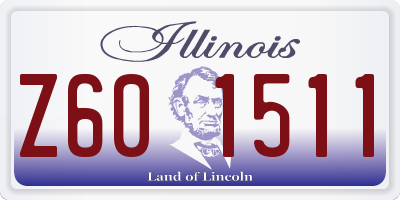 IL license plate Z601511
