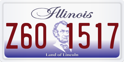 IL license plate Z601517