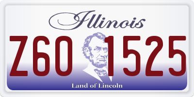 IL license plate Z601525