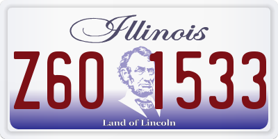 IL license plate Z601533