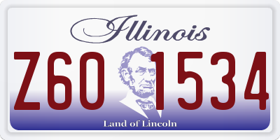 IL license plate Z601534