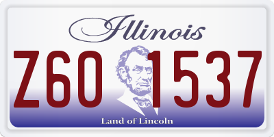 IL license plate Z601537