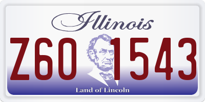 IL license plate Z601543