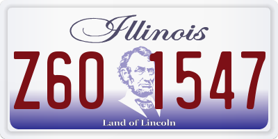 IL license plate Z601547