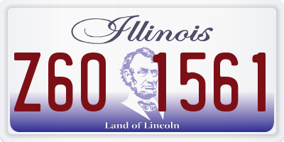 IL license plate Z601561