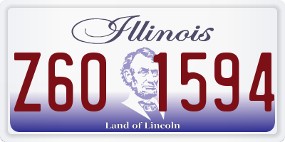 IL license plate Z601594