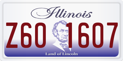 IL license plate Z601607