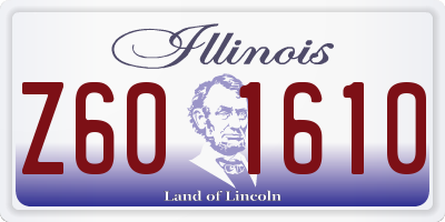 IL license plate Z601610