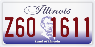 IL license plate Z601611