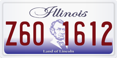 IL license plate Z601612