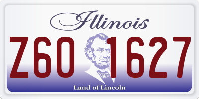 IL license plate Z601627