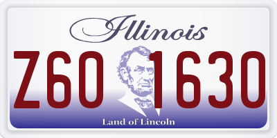 IL license plate Z601630