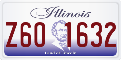 IL license plate Z601632