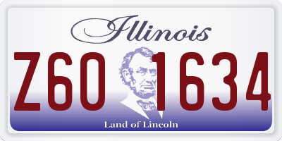 IL license plate Z601634