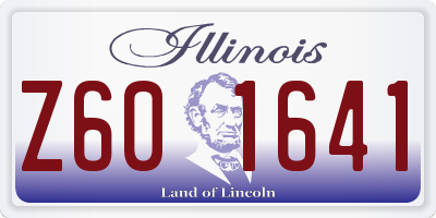 IL license plate Z601641