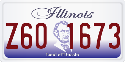 IL license plate Z601673
