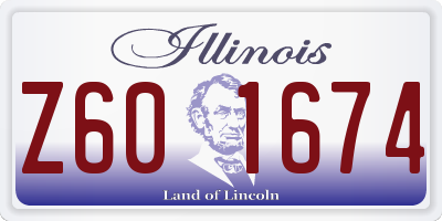IL license plate Z601674