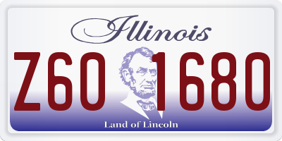 IL license plate Z601680