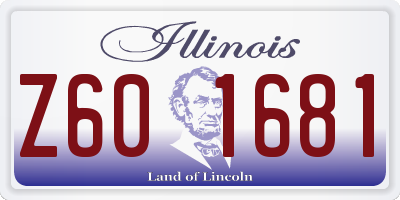 IL license plate Z601681