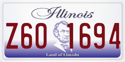 IL license plate Z601694