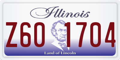 IL license plate Z601704