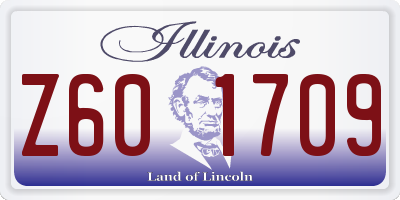 IL license plate Z601709