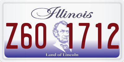 IL license plate Z601712
