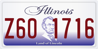 IL license plate Z601716