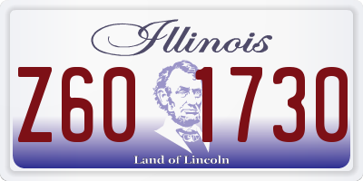 IL license plate Z601730