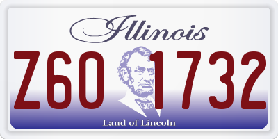 IL license plate Z601732