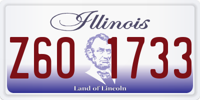 IL license plate Z601733