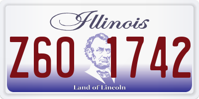 IL license plate Z601742