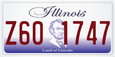 IL license plate Z601747