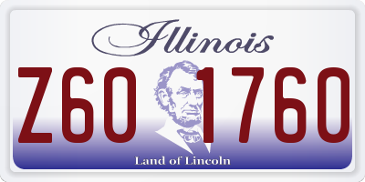 IL license plate Z601760