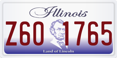 IL license plate Z601765