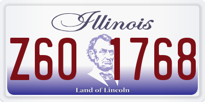 IL license plate Z601768