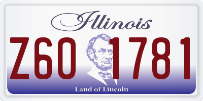 IL license plate Z601781