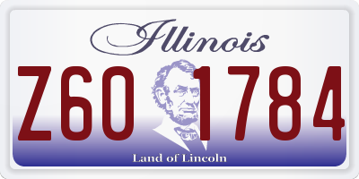 IL license plate Z601784