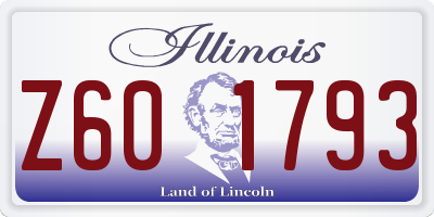 IL license plate Z601793