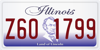 IL license plate Z601799
