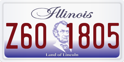 IL license plate Z601805