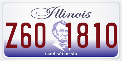 IL license plate Z601810