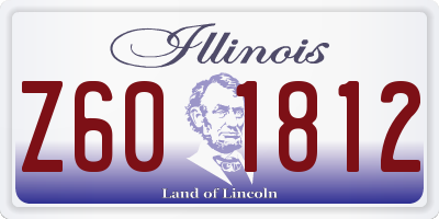 IL license plate Z601812