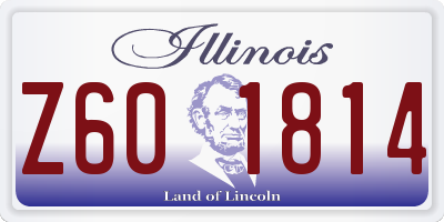 IL license plate Z601814