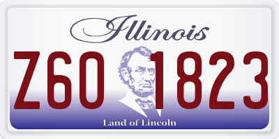 IL license plate Z601823